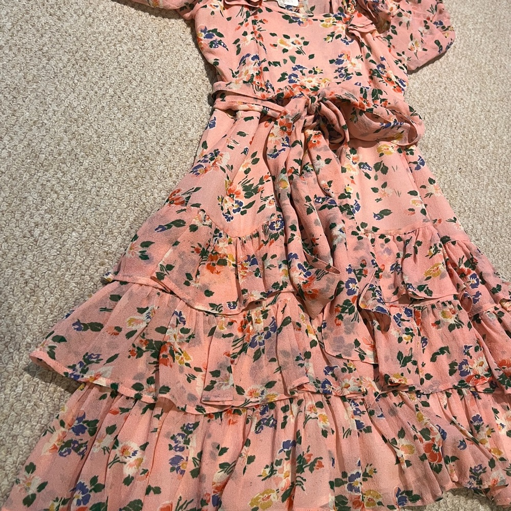 LoveShackFancy Women’s Ruffle Mini Dress with Tie Waist - Picture 3 of 5